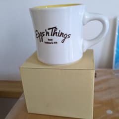 Eggs'n Things マグカップ ホワイト/イエロー　未使用品のサムネイル