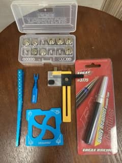 タミヤ工具セット。ボディリーマー、ピニオンギアなど。田宮のサムネイル