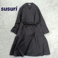 極美品✨ススリ　ラボラトリーガウン コート　刺し子生地　1 　ウエストベルト 極美品✨ススリ ラボラトリーガウン コート 刺し子生地 1 ウエスト