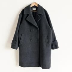 2024AW✨ relume ピュアラムロングコクーンコート グレー 36 - メルカリ