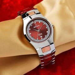 新品Charles Perrinタングステン腕時計メンズ未使用ワインレッド 新品Charles Perrinタングステン腕時計メンズ未使用ワインレッド