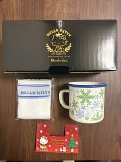 非売品】HELLO KITTY Cedyma マグカップ、ティータオルのサムネイル
