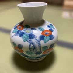 鍋島焼 花瓶 フラワーベース ガラス 陶器 昭和レトロ - メルカリ