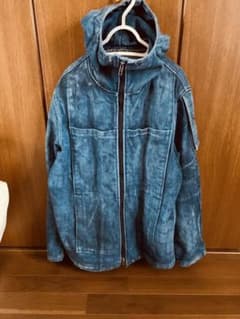 デニムマウンテンパーカー  デニムフードハーフコートのサムネイル
