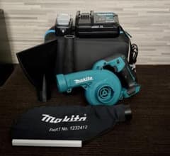 Makita 充電式ブロワ 本体 充電器 バッテリー 、ケース、平型ノズルセットのサムネイル