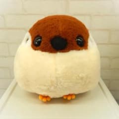 후쿠 후쿠 까마귀 & 참새 참새 Chunsuke 봉제 인형 태그 포함