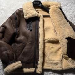 美品/希少 schott フライトジャケット　B-3 ブラック　ロゴ金具　42 希少□schott B-3 フライトジャケット 羊革 ゴールド金具 42 - メルカリ