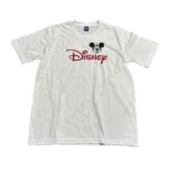 Disney 미키 마우스 자수 T 셔츠 화이트 M 8Sc