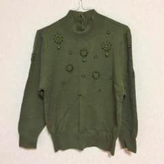 【値下げ交渉可】vintage ビジュー ニットのサムネイル