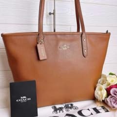 極美品☆COACHコーチ トートバッグ キャメル レザー 大容量 A4収納