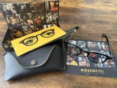 MOSCOT モスコット MOMZA メガネ 眼鏡 ブラック×クリア ケース付き