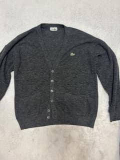 【希少】70s-80s フランス製 LACOSTE ニットカーディガンサイズ6のサムネイル