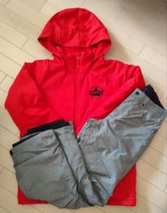 Burton 上下セット 赤＆グレー ジュニアＬのサムネイル