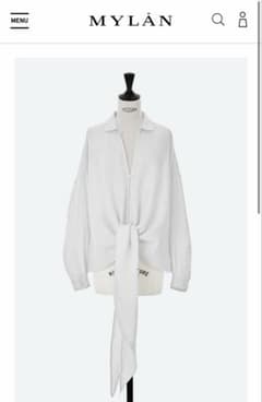 完売 MYLAN Linen Tie-Front Shirt - メルカリ