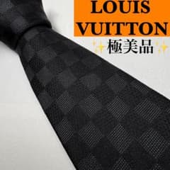 極美品 LOUIS VUITTON ルイヴィトン ネクタイ ダミエ 大人気 黒 - メルカリ