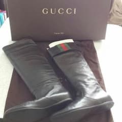 くまあき様専用/GUCCI/革ロングブーツ/のサムネイル