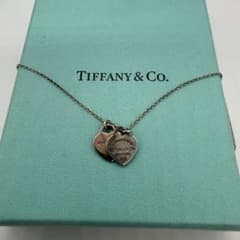☆ティファニー Tiffany☆ダブルハートタグ ネックレス シルバー 925のサムネイル