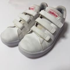 adidas キッズ スニーカー ホワイト ピンク 19cmのサムネイル