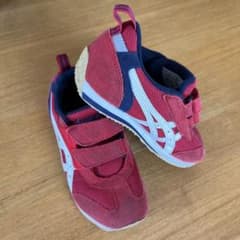 asicsアシックス スクスク2スニーカー レッド赤18.5センチ2本ベルトのサムネイル