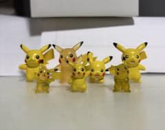 TOMY ポケモン ピカチュウ 7体セット クリア 当時物 Pikachuのサムネイル