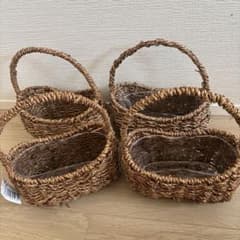 天然素材 バスケット かご 4個セットのサムネイル