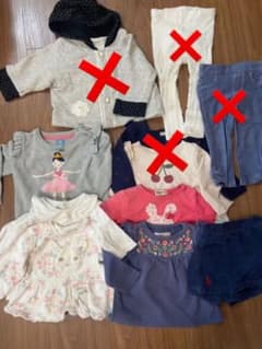 女の子秋冬シャツ4枚・キュロットまとめ売りのサムネイル