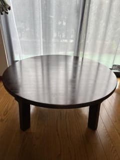 円卓 池田木工 折りたたみ脚 フロアー丸テーブル 直径85cm - メルカリ