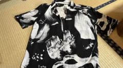 ZARA 半袖シャツ 総柄 ブラック ホワイトのサムネイル