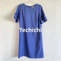 【美品】テチチ Techichi ブルー M フレア袖 ワンピースのサムネイル