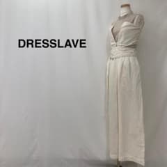 DRESSLAVE コットンリネンノースリーブオールインワン ベージュのサムネイル