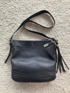 【値下げ】COACH コーチレザー ショルダーバッグ ブラック ヴィンテージのサムネイル