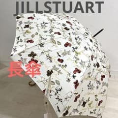新品 ジル スチュアート 長傘 雨傘 ボタニカル柄 白×赤系 バンブータイプ m53500403030_1.jpg?1780405319