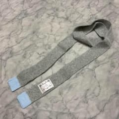 【最終価格】細スカーフスキニースカーフ y2k スリムマフラー　韓国風　 グレイ