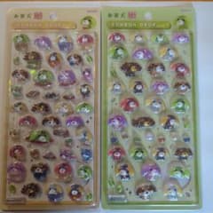 お茶犬 BONBON DROP シール 2種セットのサムネイル
