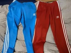 adidas originals トラックパンツ ジャージ　赤＋水色のサムネイル