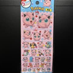 韓国限定 ポケモン プリン 5サイズステッカー ぷっくり エポキシシール