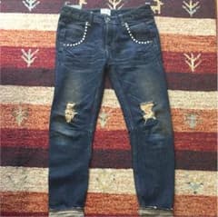 yu♡販売休止中様専用☆Ungrid スタッズサルエルデニム 26サイズのサムネイル