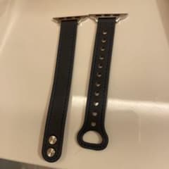 신품 미사용 Apple Watch 용 네이비 가죽 밴드