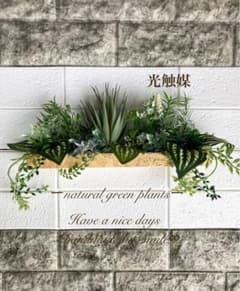 光触媒　ウォールグリーン  フェイクグリーン　リース　観葉植物　壁掛けのサムネイル