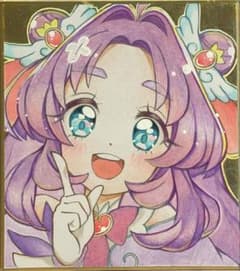 手描きイラスト 名探偵プリキュア 色紙 キュアアンサー 明智あんな ファンアートのサムネイル