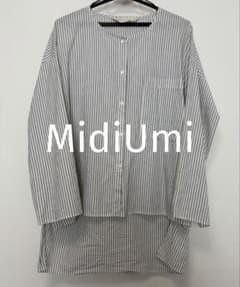【MidiUmi】ミディウミ シャツ ブラウス コットン ストライプのサムネイル