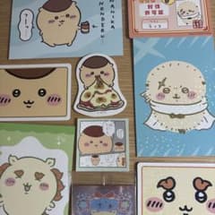 ちいかわ ステッカー カード くりまんじゅう　らっこ　シーサー　9枚　まとめ売りのサムネイル