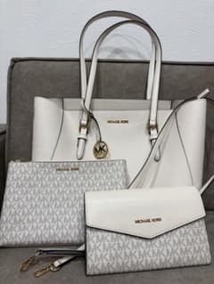 MICHAEL KORS 3IN1 トートバッグ3点セット ショルダー ホワイトのサムネイル