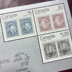 74658セール現品限 小難有外国切手 カナダ発行切手展小型シート