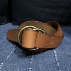 ★お値下げ不可★栃木レザー ダブルリング ベルト キャメル 茶 本革 牛革のサムネイル