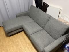 SSK様専用出品】ニトリ Nポケット カウチソファ 3人掛け グレー布張り
