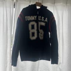 TOMMY ジップアップパーカー ネイビー Lのサムネイル