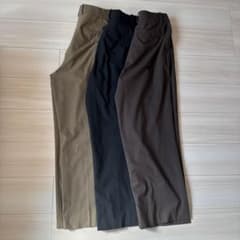 ユニクロ　タックワイドパンツ　Lサイズ　3色セットのサムネイル