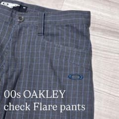 00s OAKLEY Flare check pants y2k teck - メルカリ