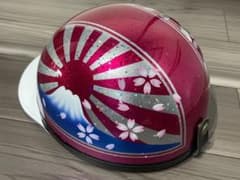 星ラメ 富士日章 コルク半 ヘルメット 旧車會 暴走族 アルフィン 軽